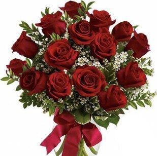 15 red roses with greenery | Flower Delivery Cherepovets